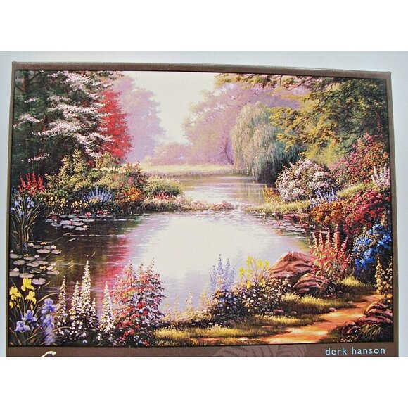Escape To Nature 1000 Piece Jigsaw Mega Puzzle Mountains Lake Floral Derk Hanson - Picture 5 of 9